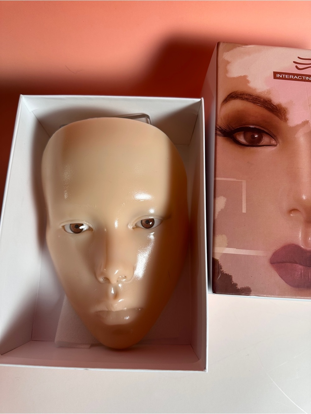 Practice Makeup Training Face Mask - Nude not used